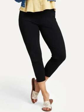 New Betabrand Black Two-Pocket Crop Dress Yoga Pants Women's Size Small Long